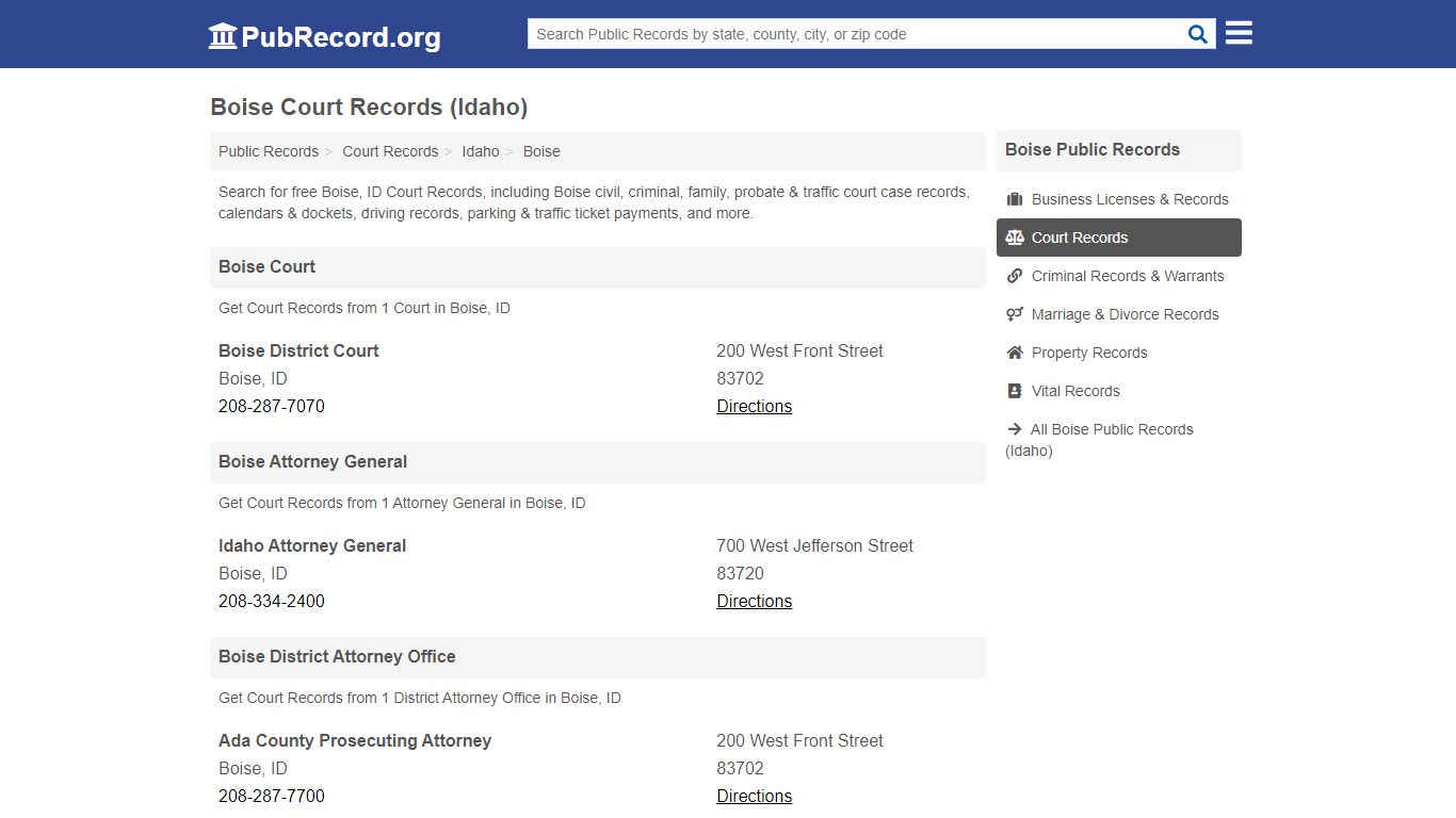 Free Boise Court Records (Idaho Court Records) - PubRecord.org